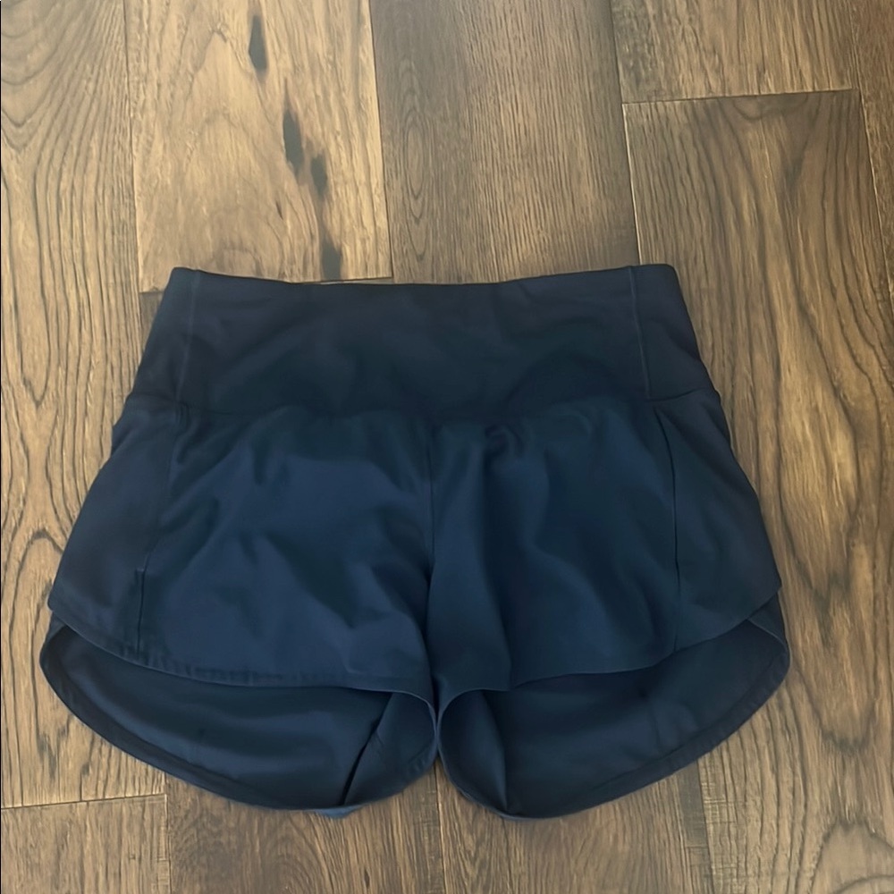 Lululemon Athletica Blue Athletic Shorts. Like new. Speed up high rise 4 inch